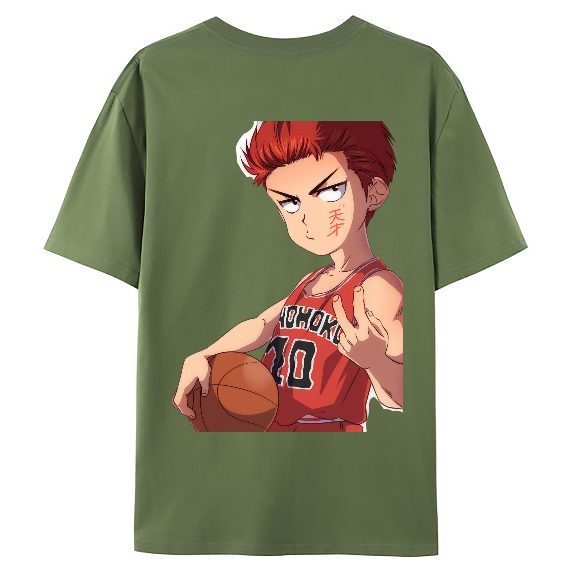 （画像用） SLAM DUNK／スラムダンク 綿100％ メンズ半袖Tシャツ（バックプリント） 通気性